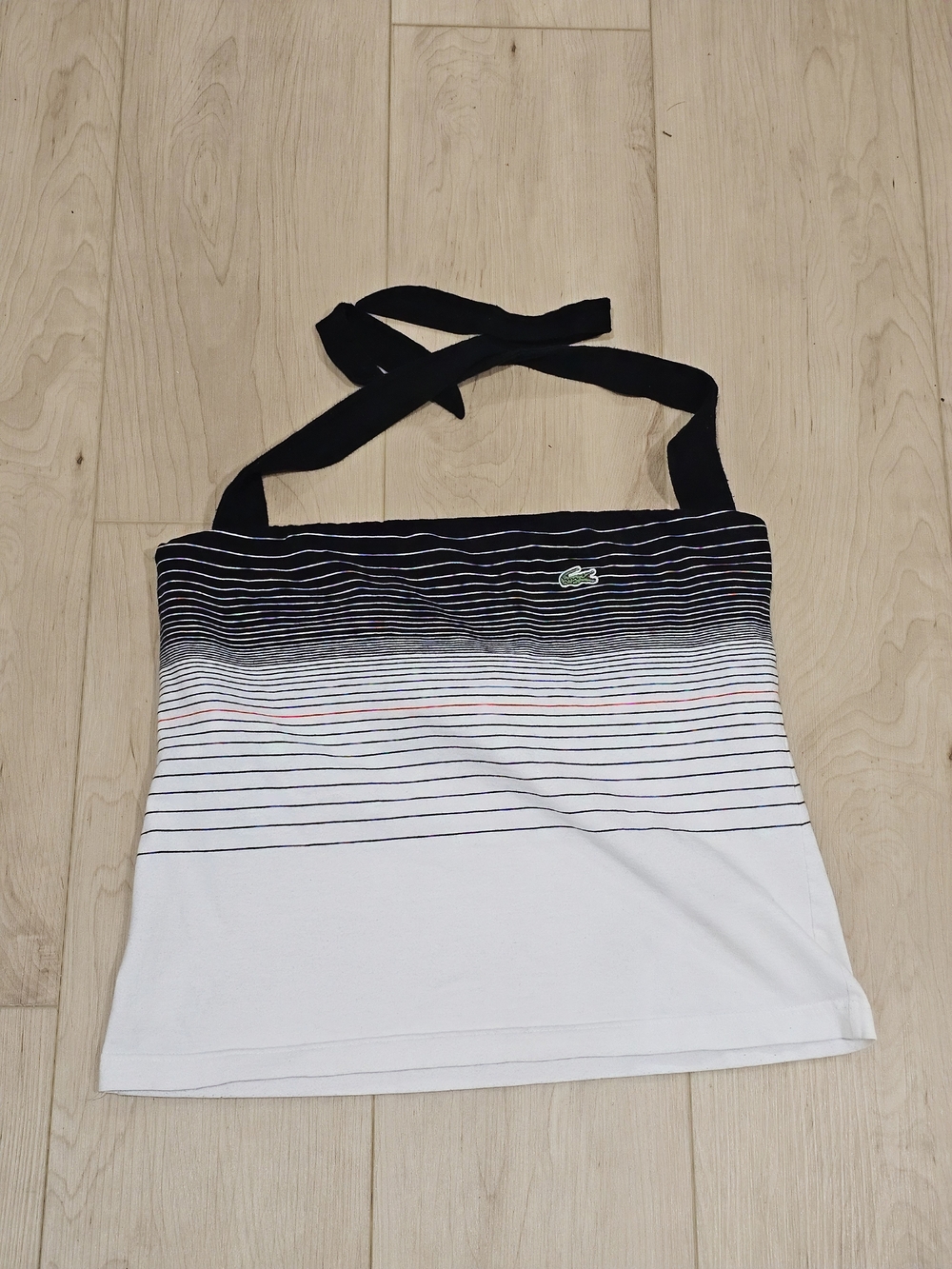 Vintage Lacoste Sport Striped Halter Top